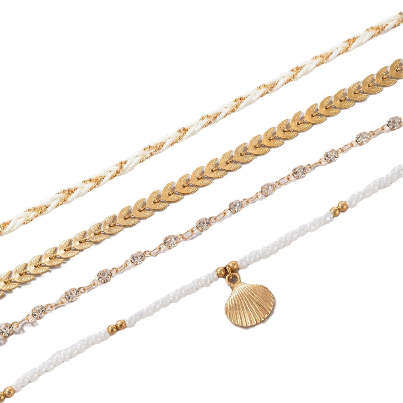 4pcs Set Bohemian Woven Rope
