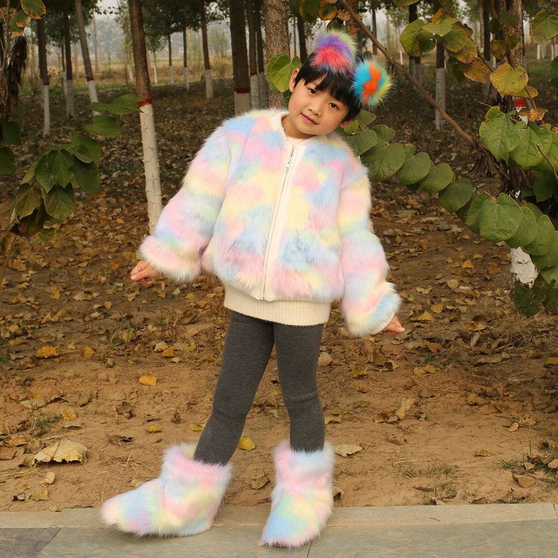 Faux fur coat