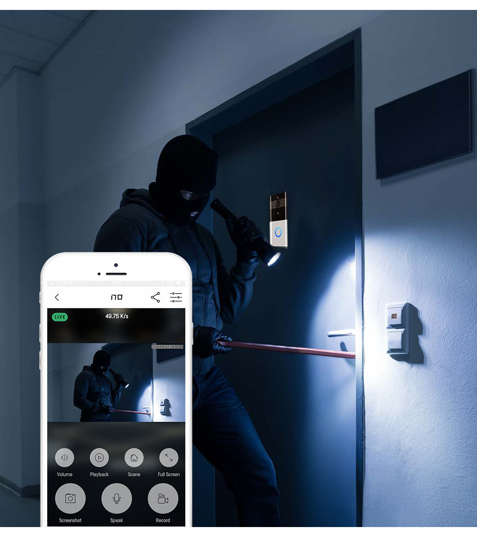 Visual Doorbell Wireless Detection Video Smart Doorbell Ring