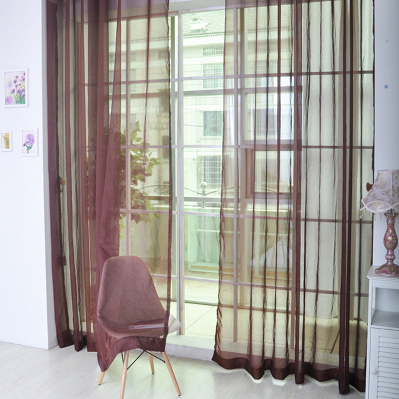 Mesh Curtains Transparent Color Ready-made Curtain