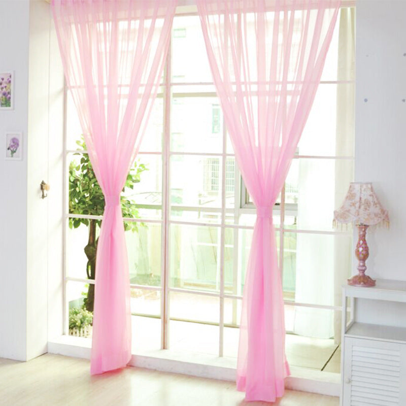 Mesh Curtains Transparent Color Ready-made Curtain