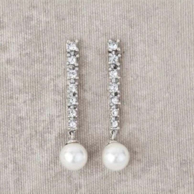 Zircon Pearl Earrings Fashion