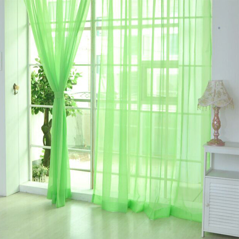 Mesh Curtains Transparent Color Ready-made Curtain
