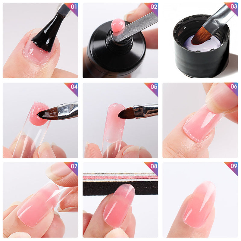 Multi-color mixed nail model glue