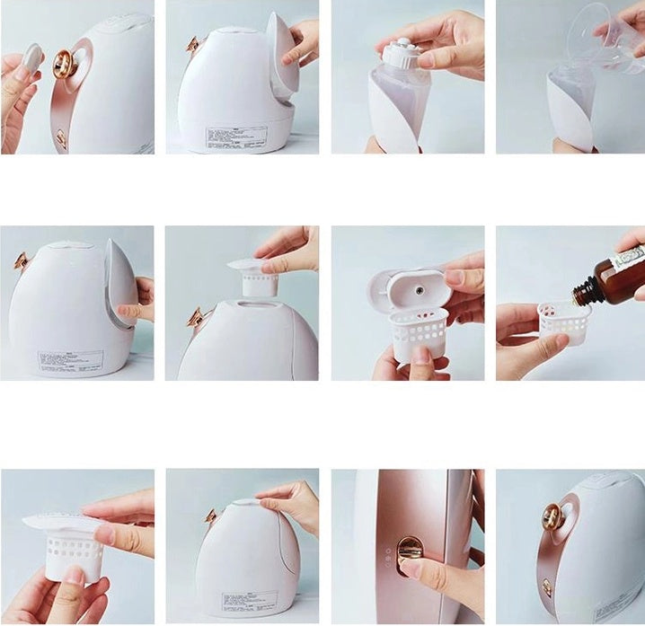 Cold and hot spray moisturizing face steamer