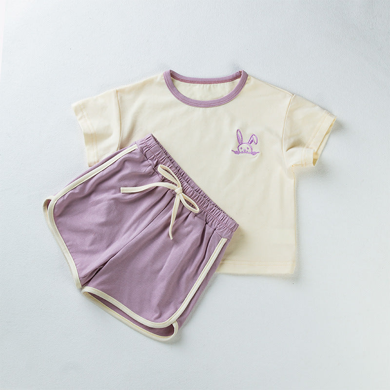 Girls' Embroidery Short Sleeved