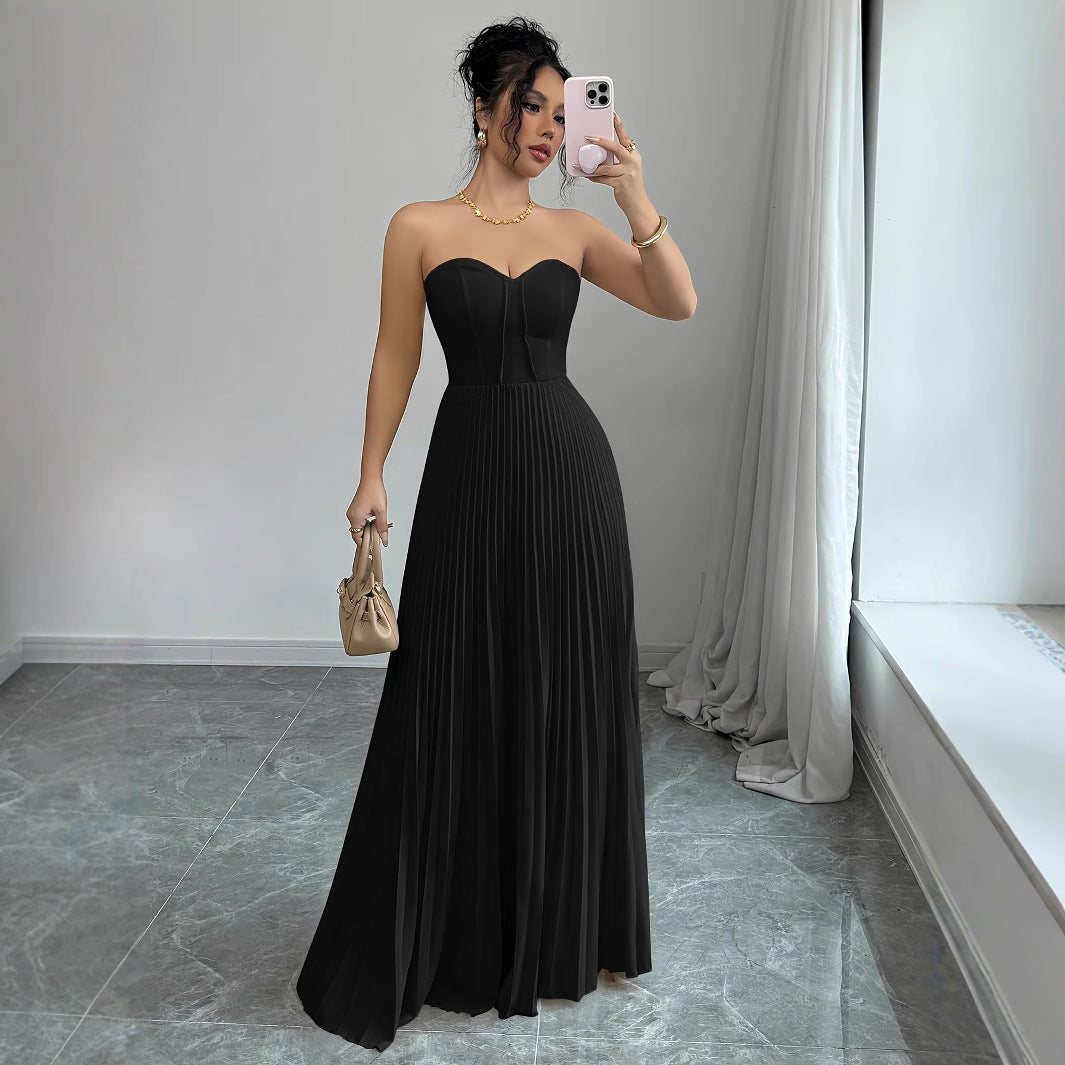 Women's French Tube Top Elegant Dress