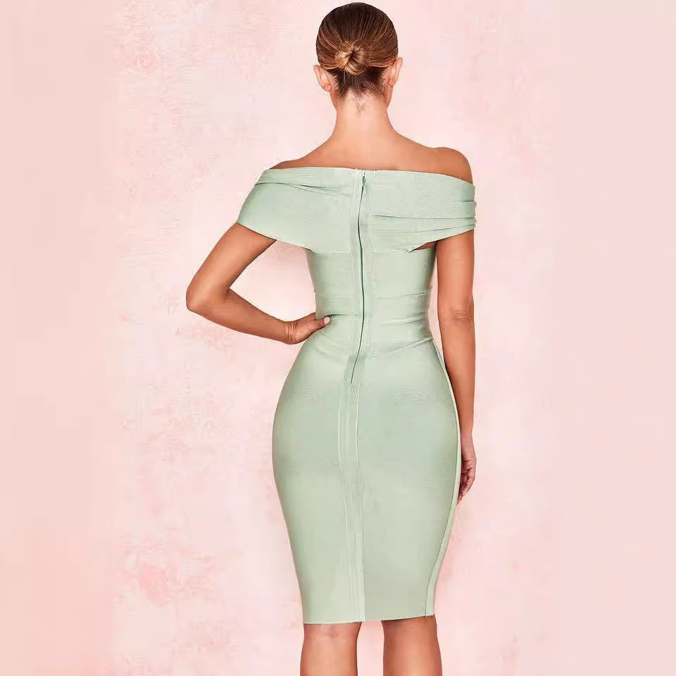 Elegant Slim-fit Off-shoulder Dress