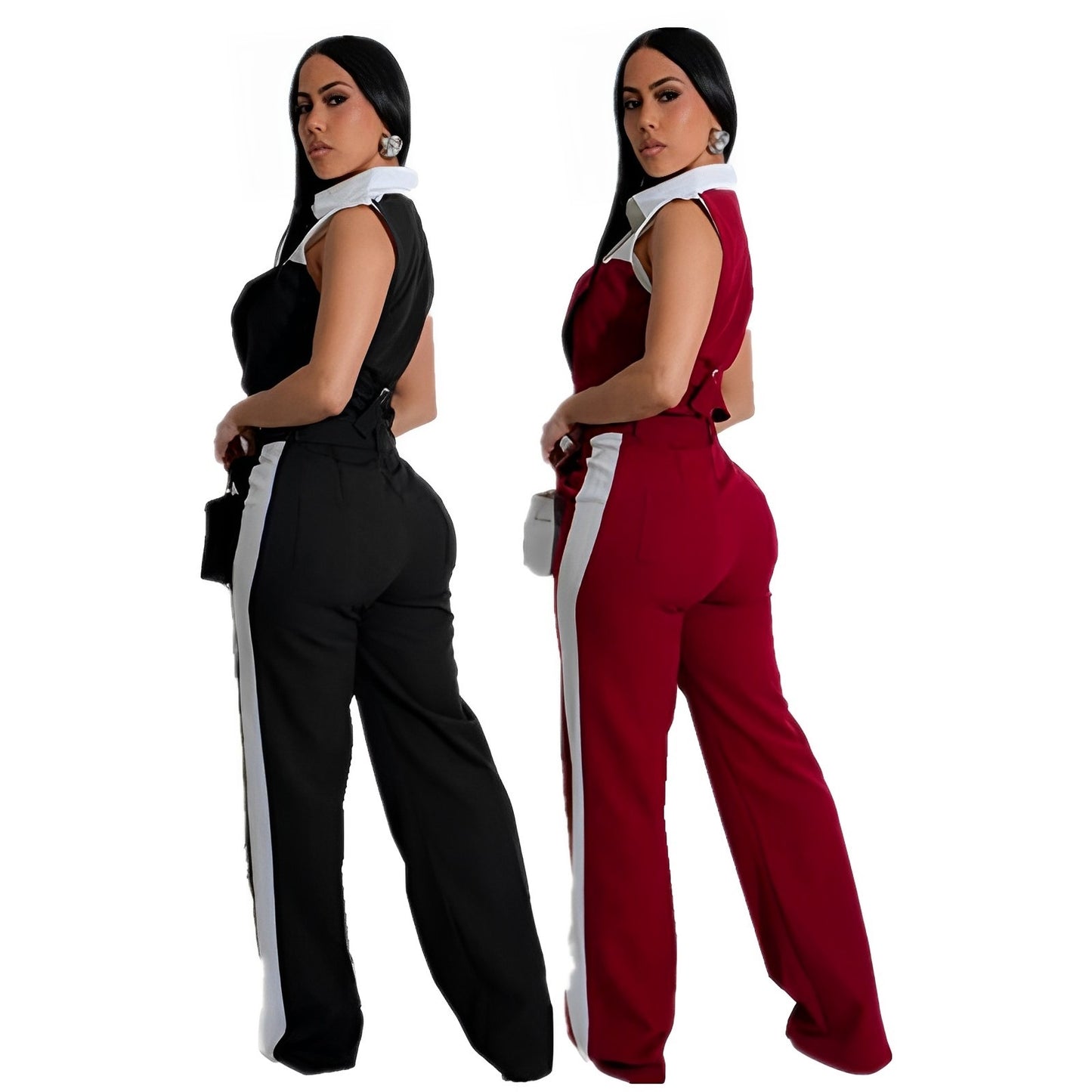 Pocket Casual Trousers Two-piece Set