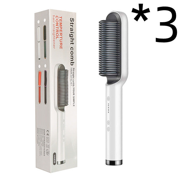 New 2 In 1 Hair Straightener Hot Comb Dual-purpose Electric Hair Brush