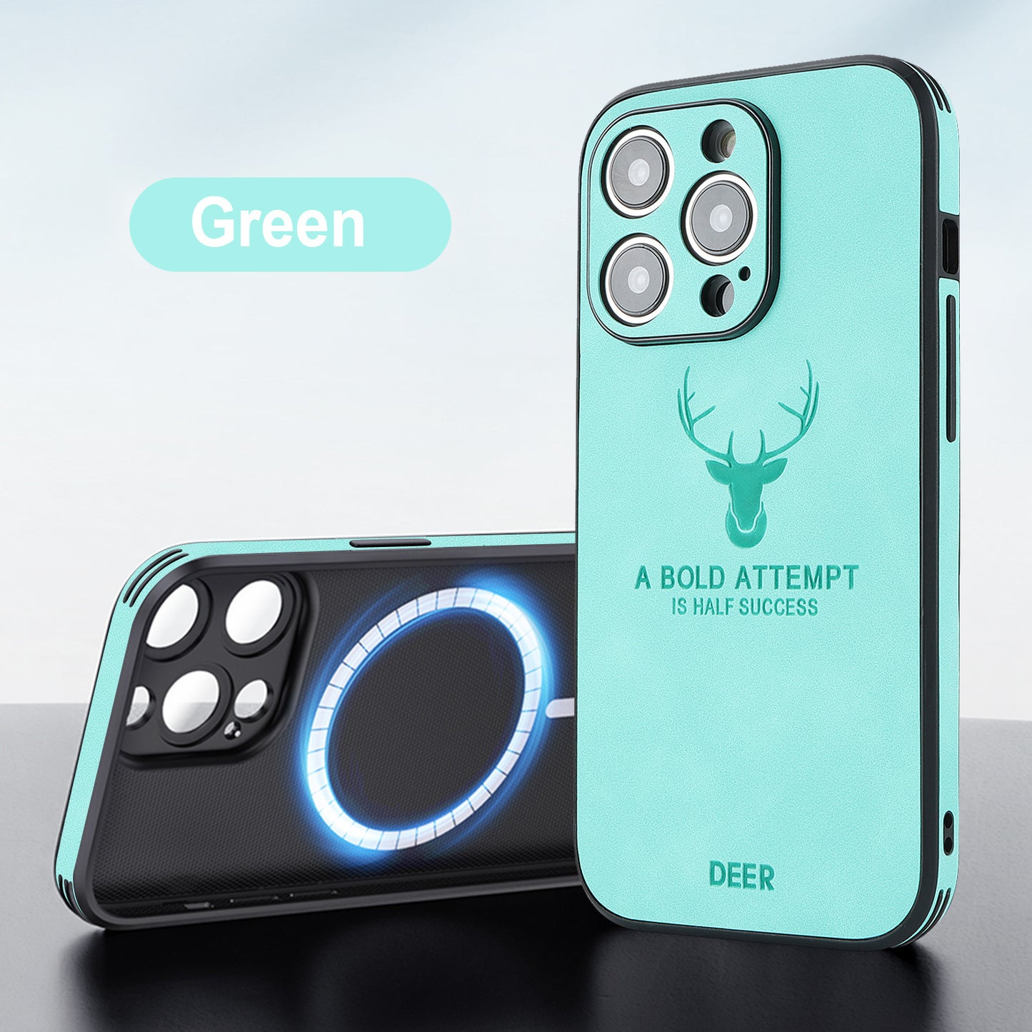Phone Case Deer Head Built-in Magnetic