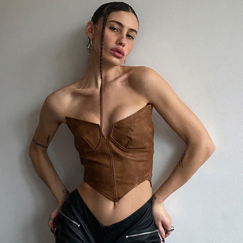 Off Shoulder Sleeveless Zipper Cardigan Casual