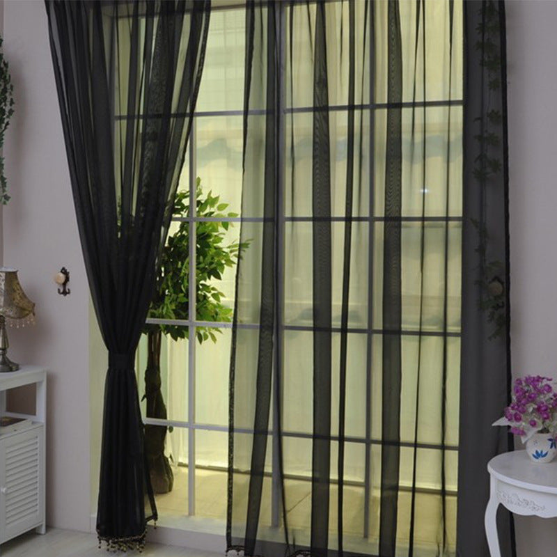Mesh Curtains Transparent Color Ready-made Curtain