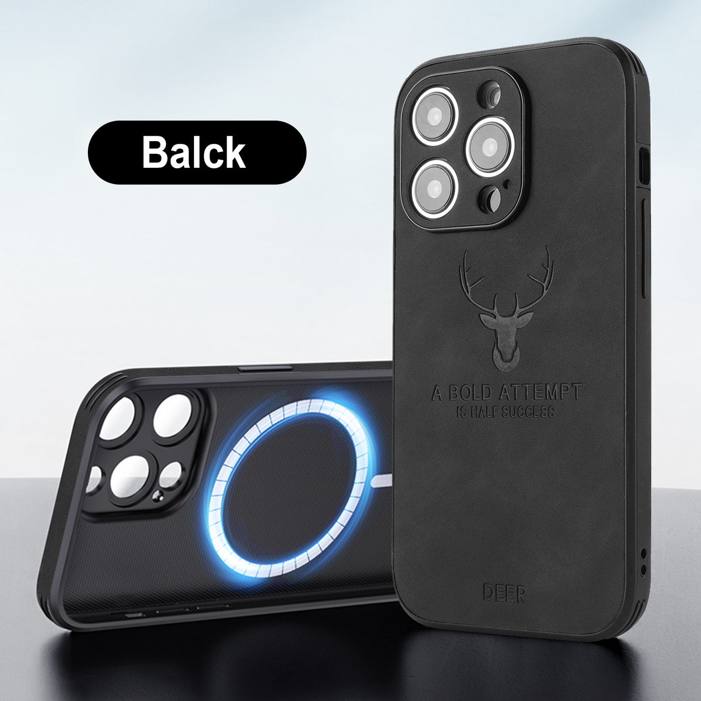 Phone Case Deer Head Built-in Magnetic