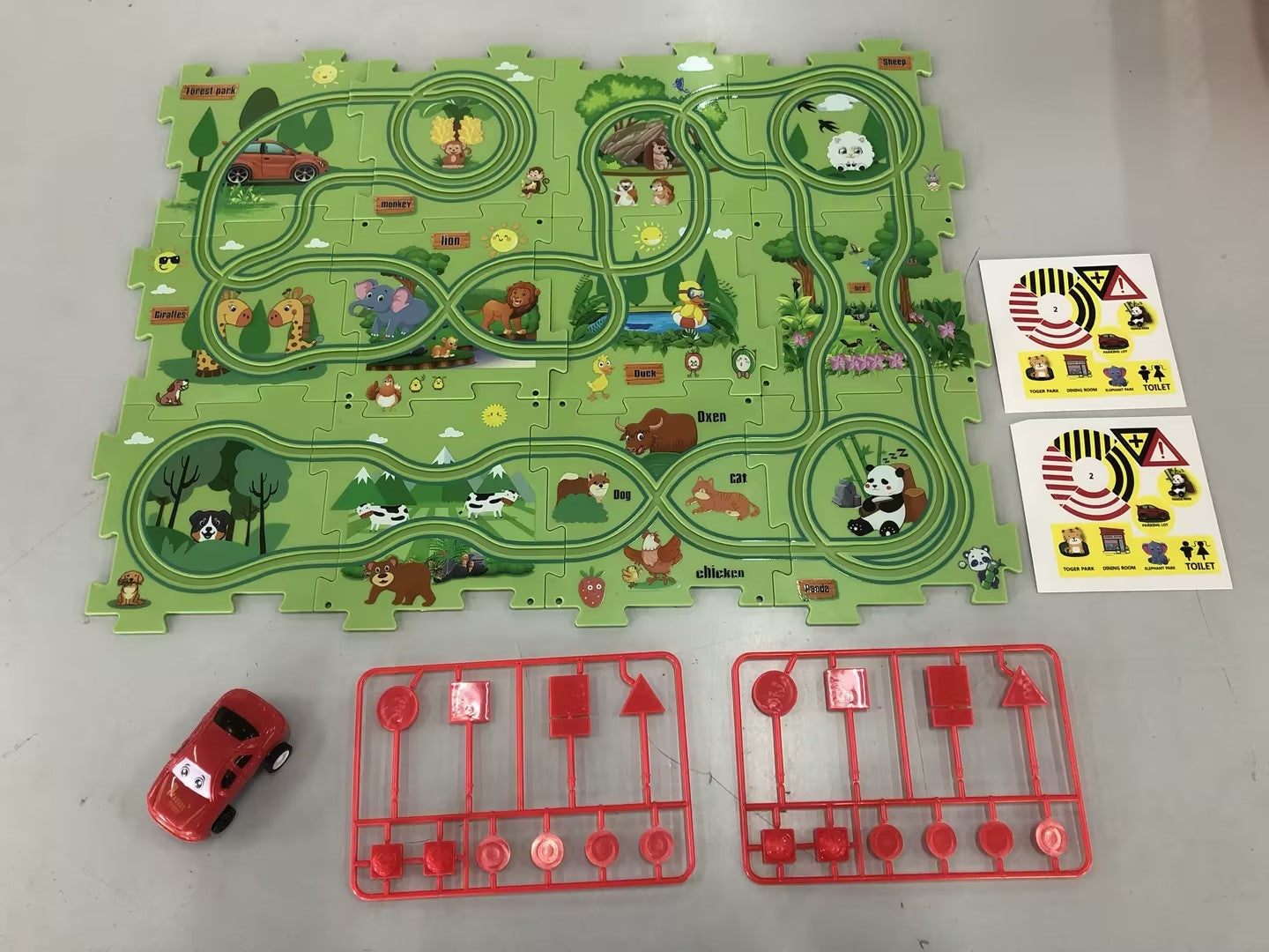Children Puzzle Electric Car Automatic Rail City Scene Construction Education Toy Gift