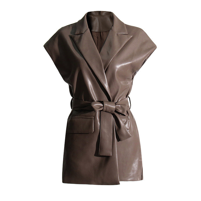 Women's Fashion Retro Leather Vest