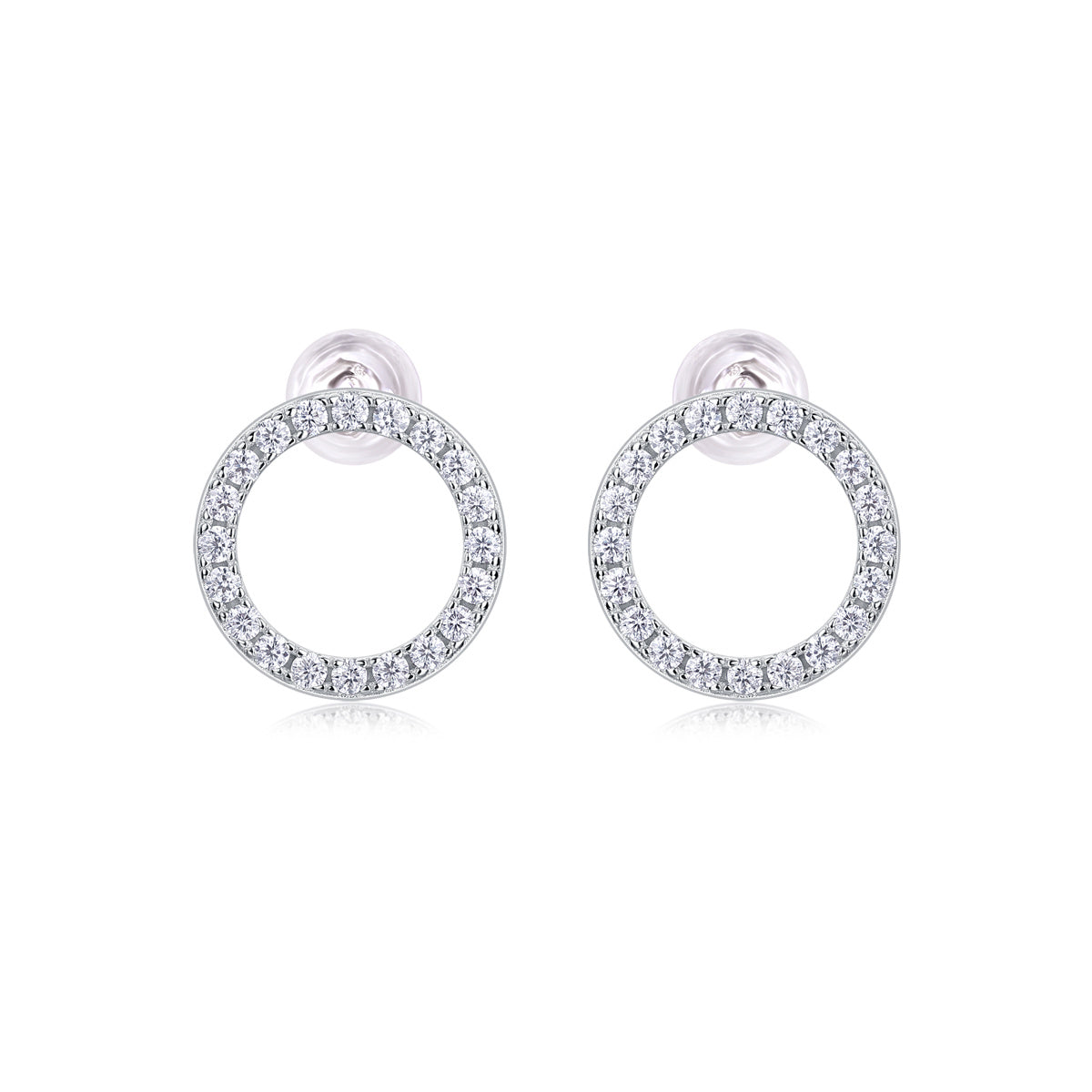 Explore Diamond Set Moissanite Silver Earrings