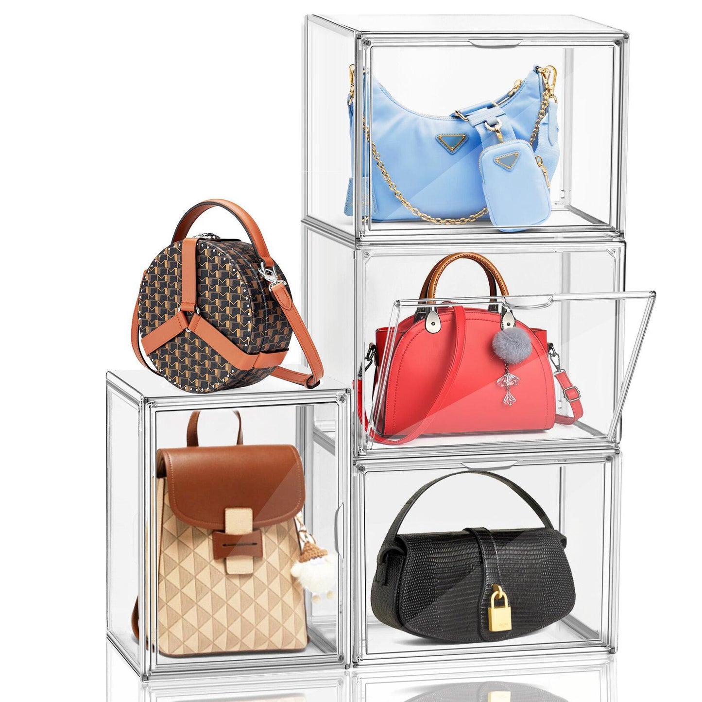 Transparent Stackable Handbag Display