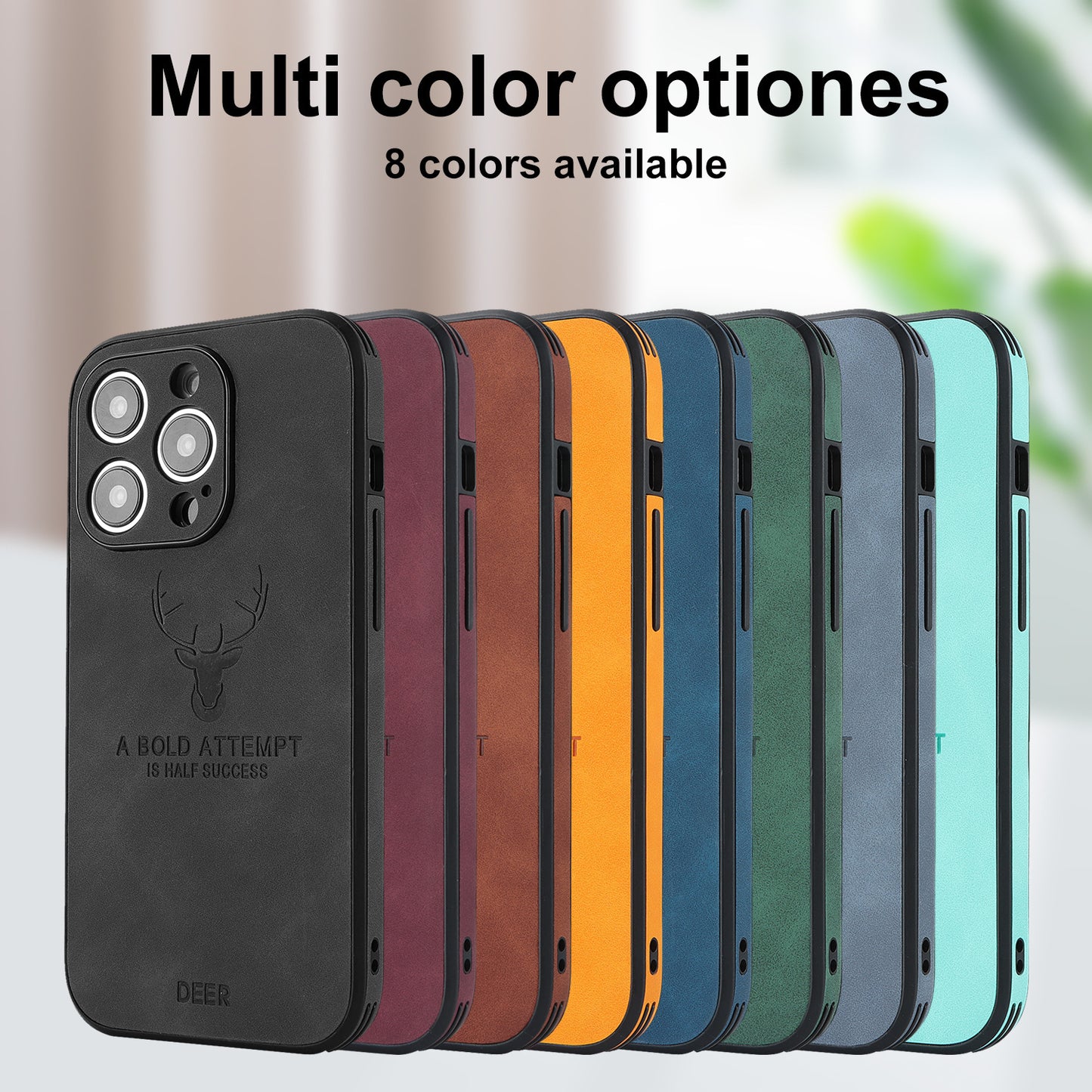 Phone Case Deer Head Built-in Magnetic