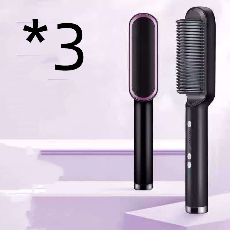New 2 In 1 Hair Straightener Hot Comb Dual-purpose Electric Hair Brush