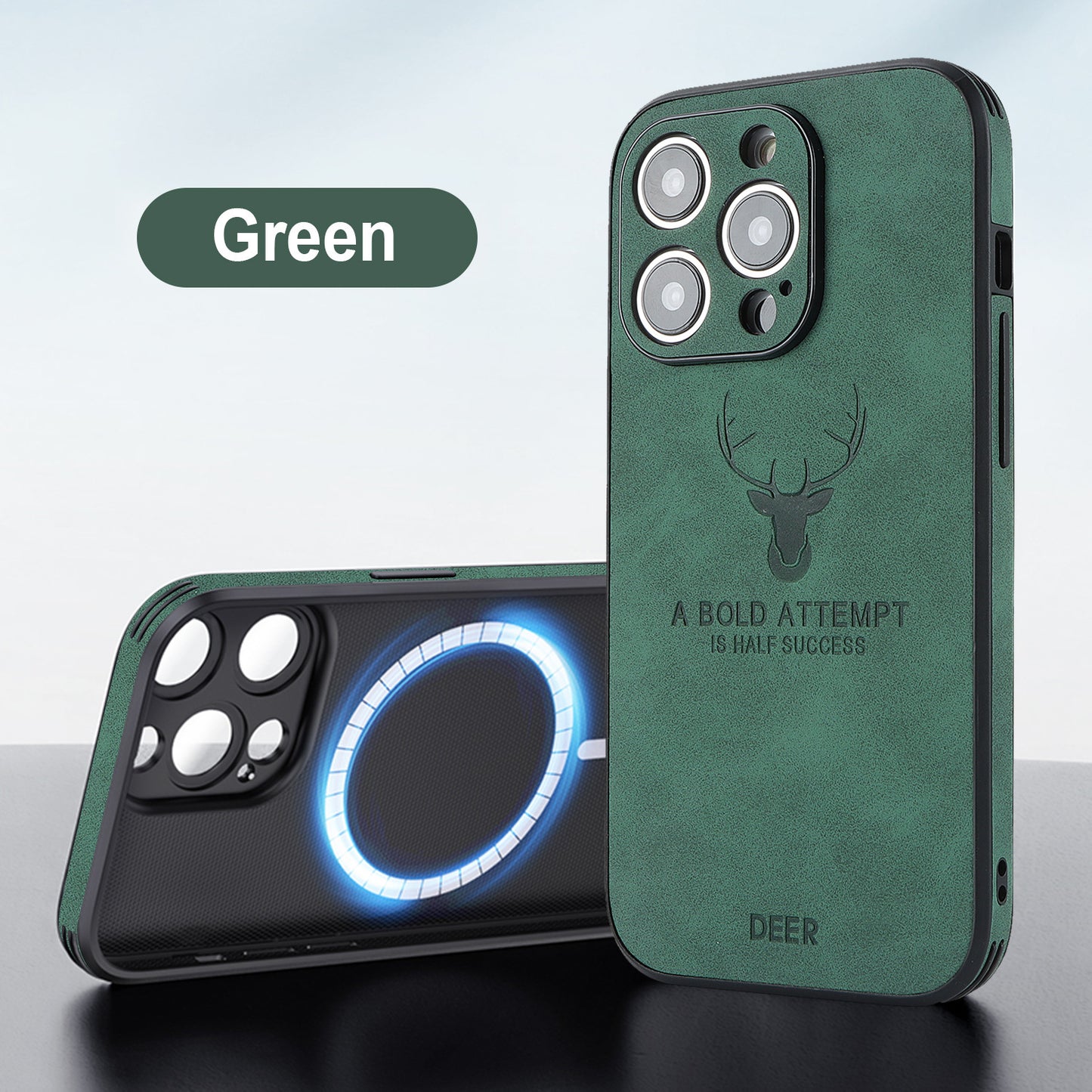 Phone Case Deer Head Built-in Magnetic