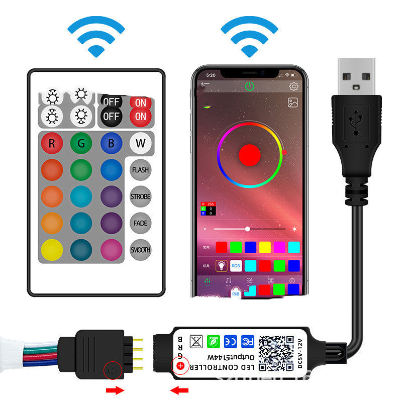 LED With Key Bluetooth APP Music