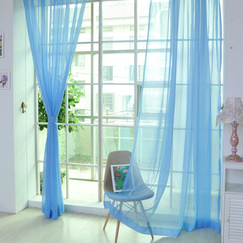 Mesh Curtains Transparent Color Ready-made Curtain
