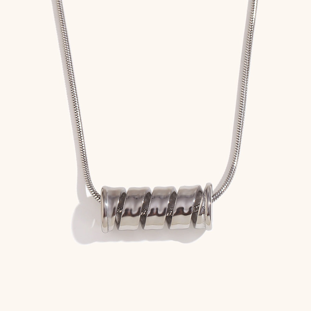 Gold Plating Spiral Spring Necklace