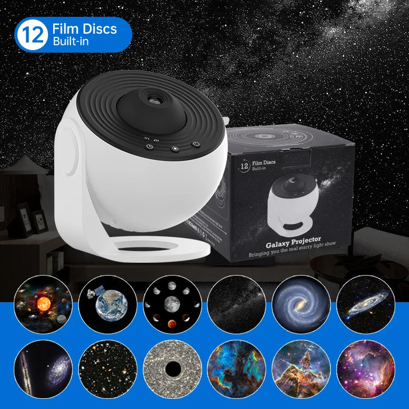 Night Light Galaxy Projector For Bedroom