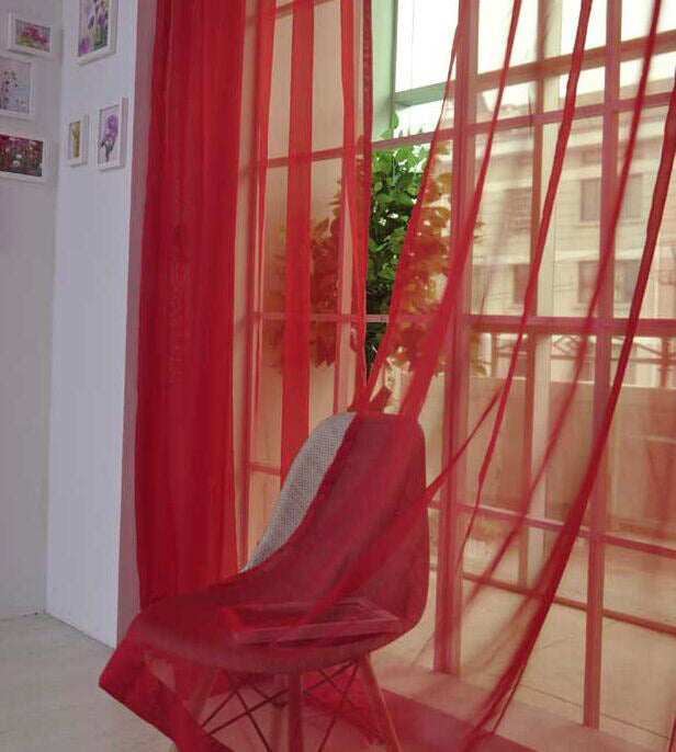 Mesh Curtains Transparent Color Ready-made Curtain