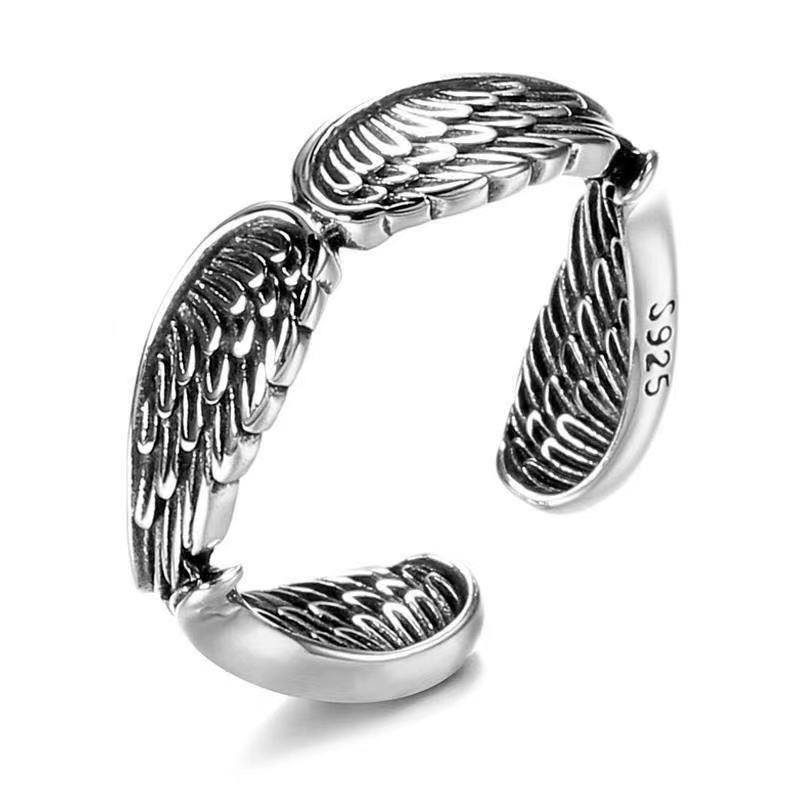 Silver Ring Angel Wings