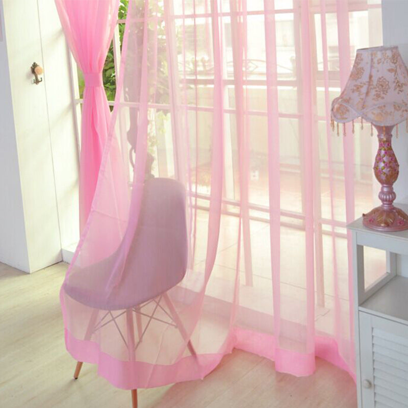 Mesh Curtains Transparent Color Ready-made Curtain