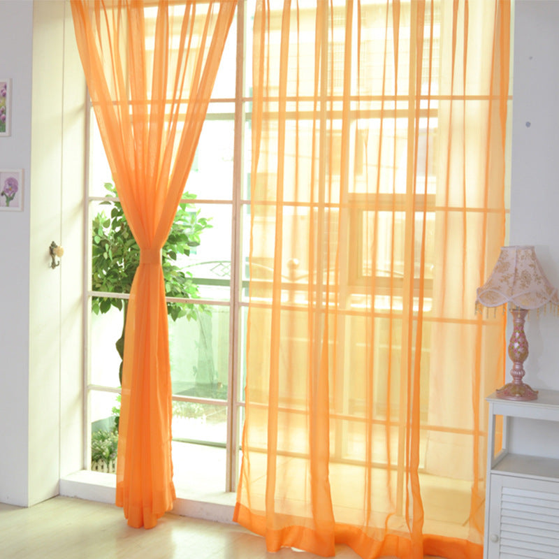 Mesh Curtains Transparent Color Ready-made Curtain