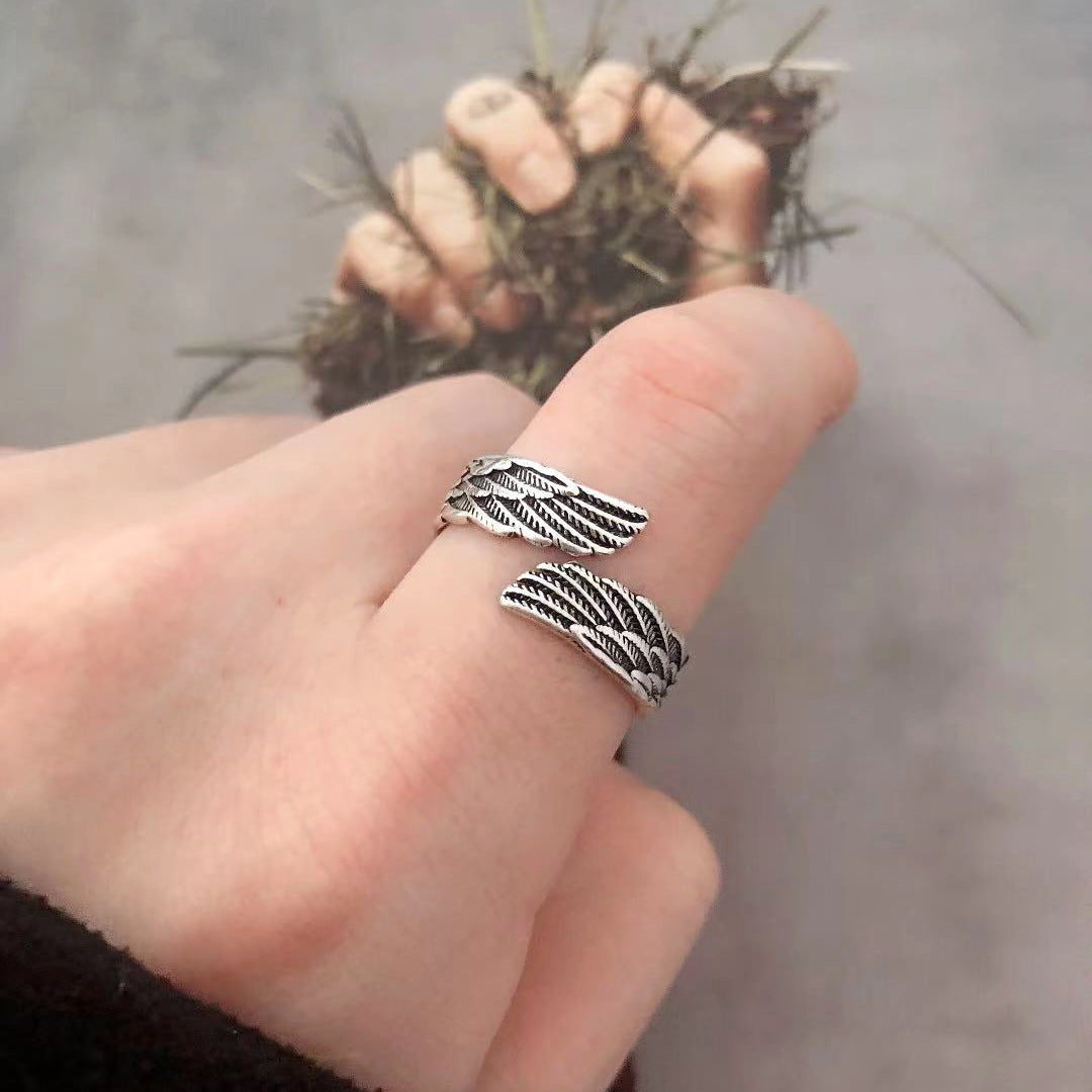 Silver Ring Angel Wings