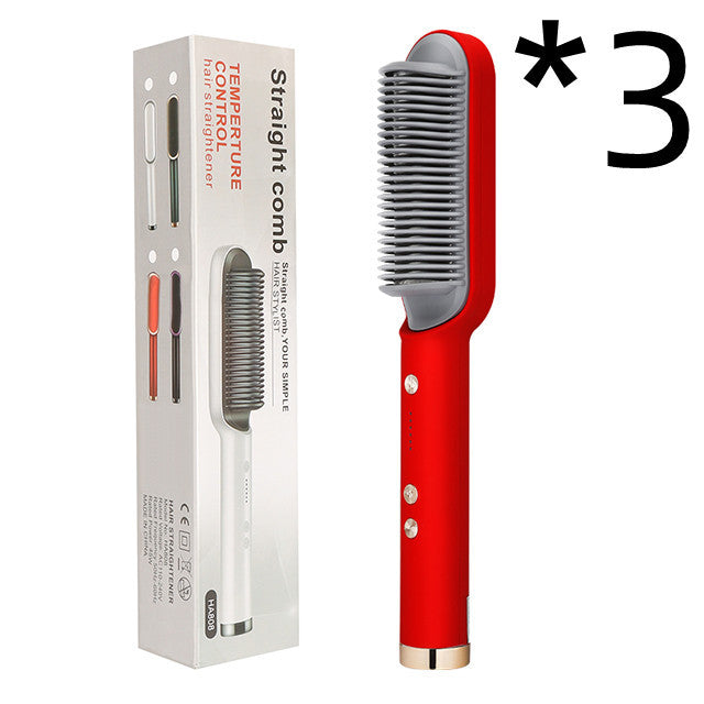 New 2 In 1 Hair Straightener Hot Comb Dual-purpose Electric Hair Brush