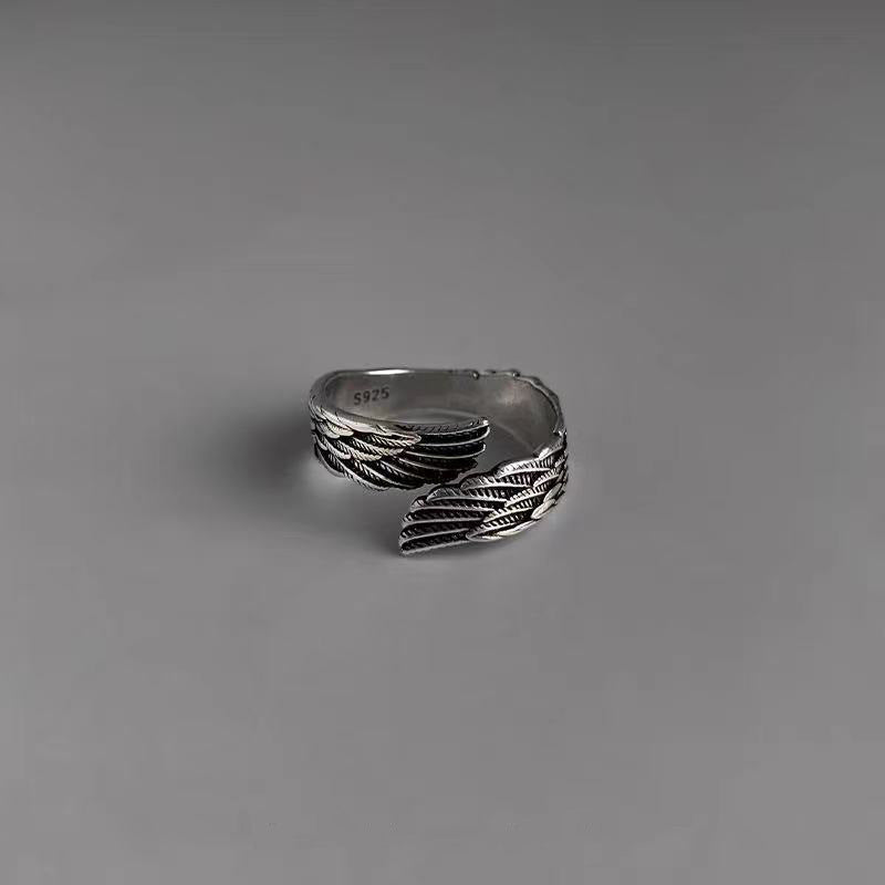 Silver Ring Angel Wings