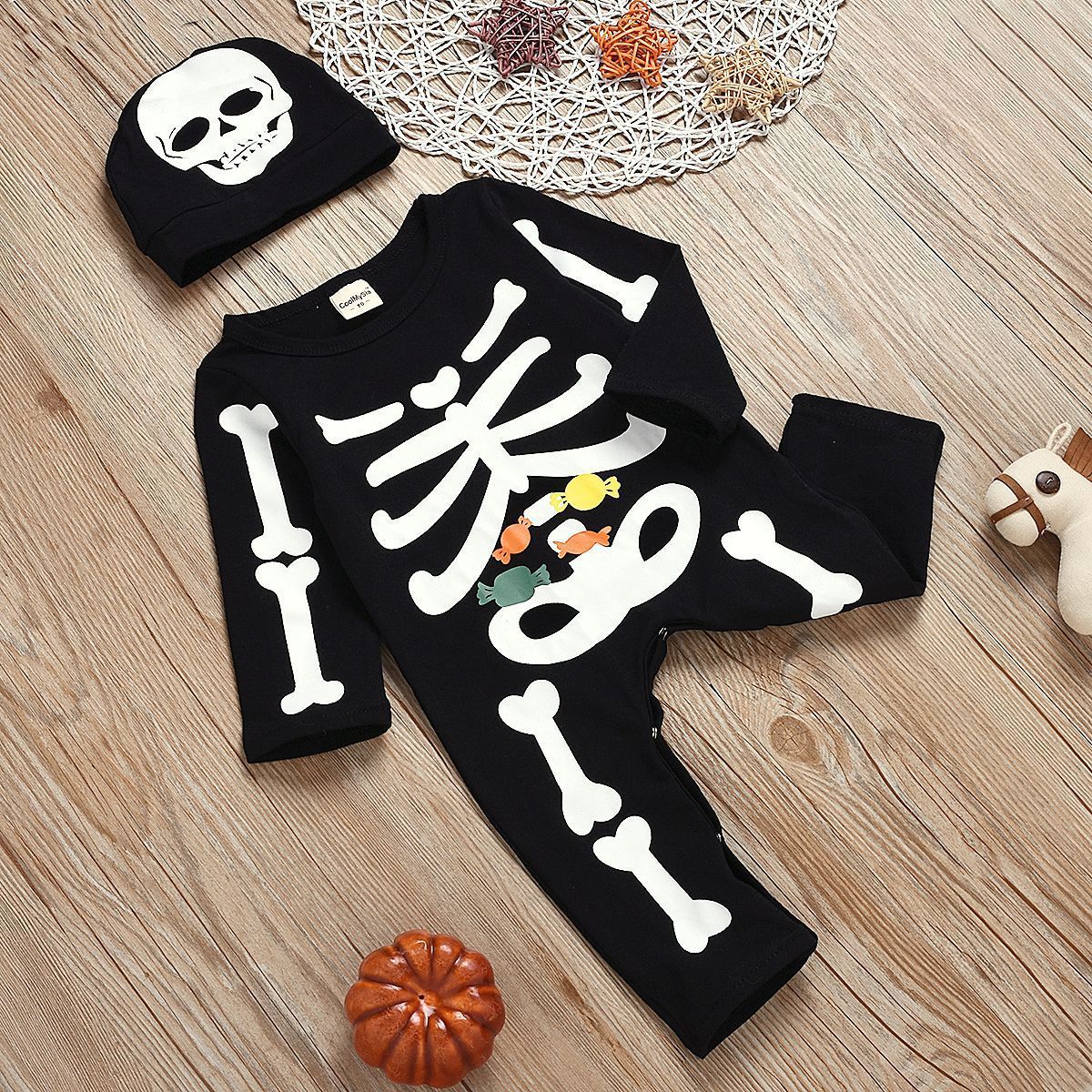 Long sleeve Halloween  one-piece romper