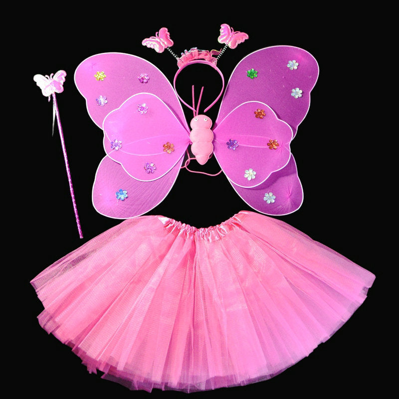 Angel Butterfly Wings Skirt Fairy Stick Suit