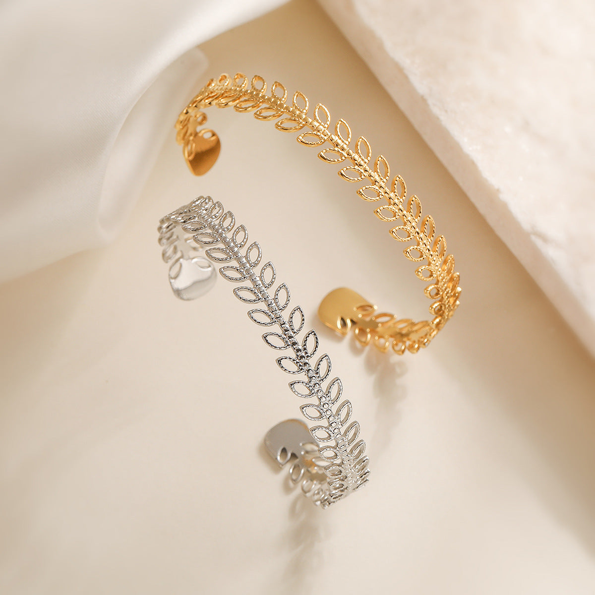 Hollowed-out Stainless Steel Bracelet