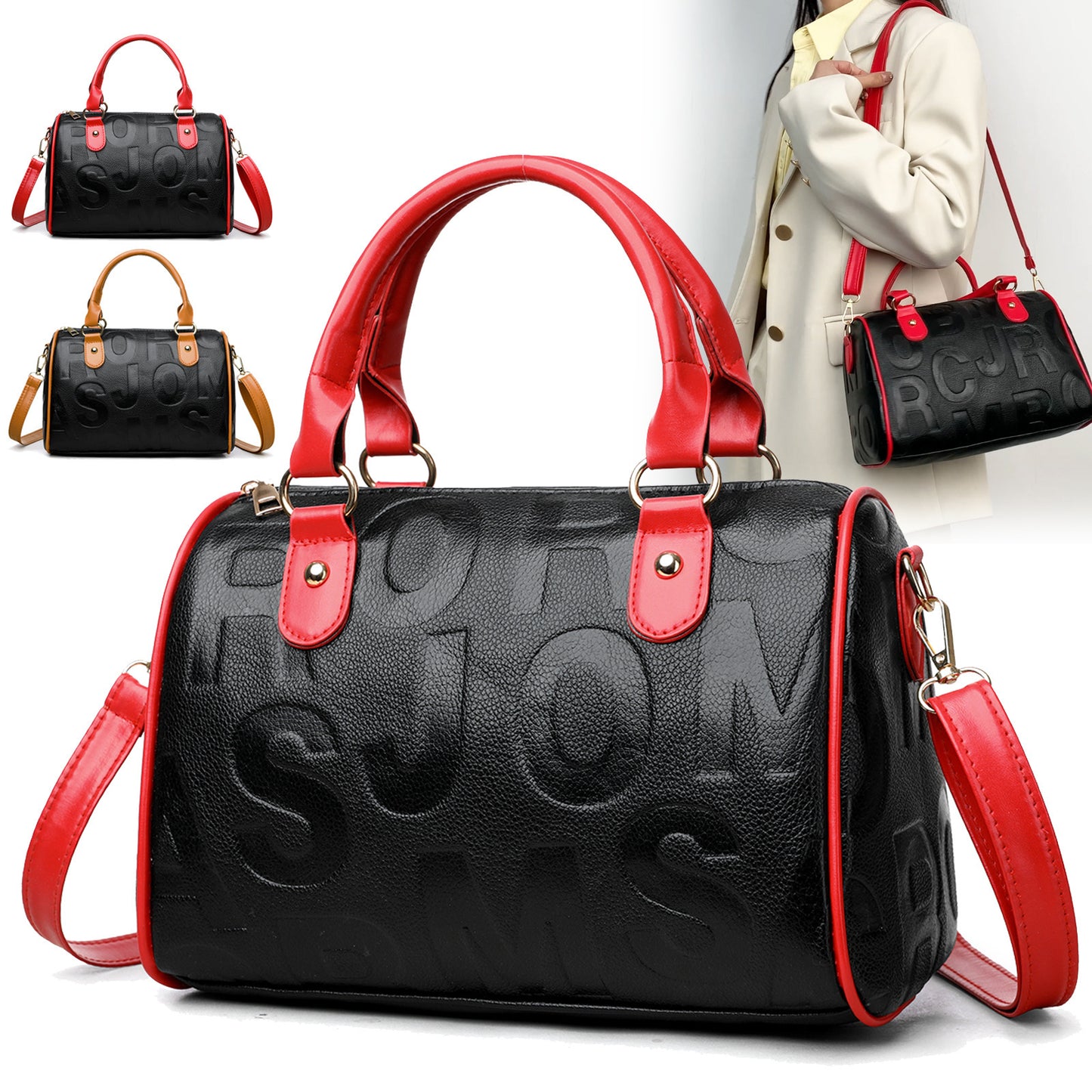 Authentic Leather Tactile Crossbody Bag