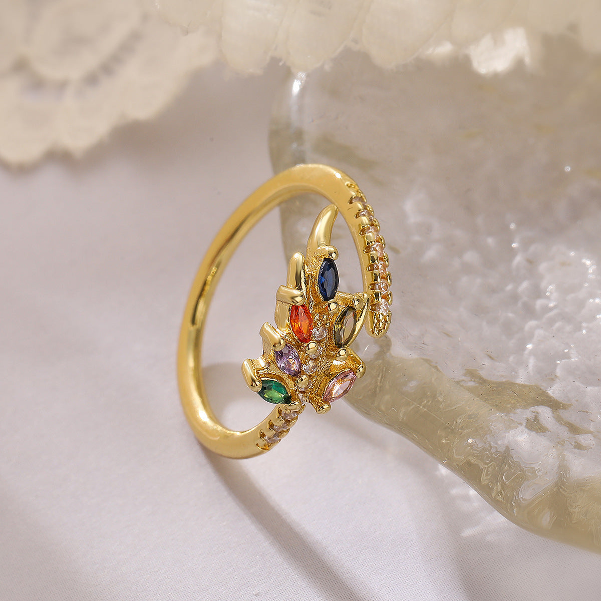 Copper Luxury Fashion  Real Gold Zircon