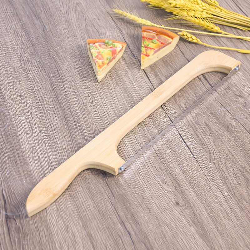 Wooden Cutting Serrated Bread Knife