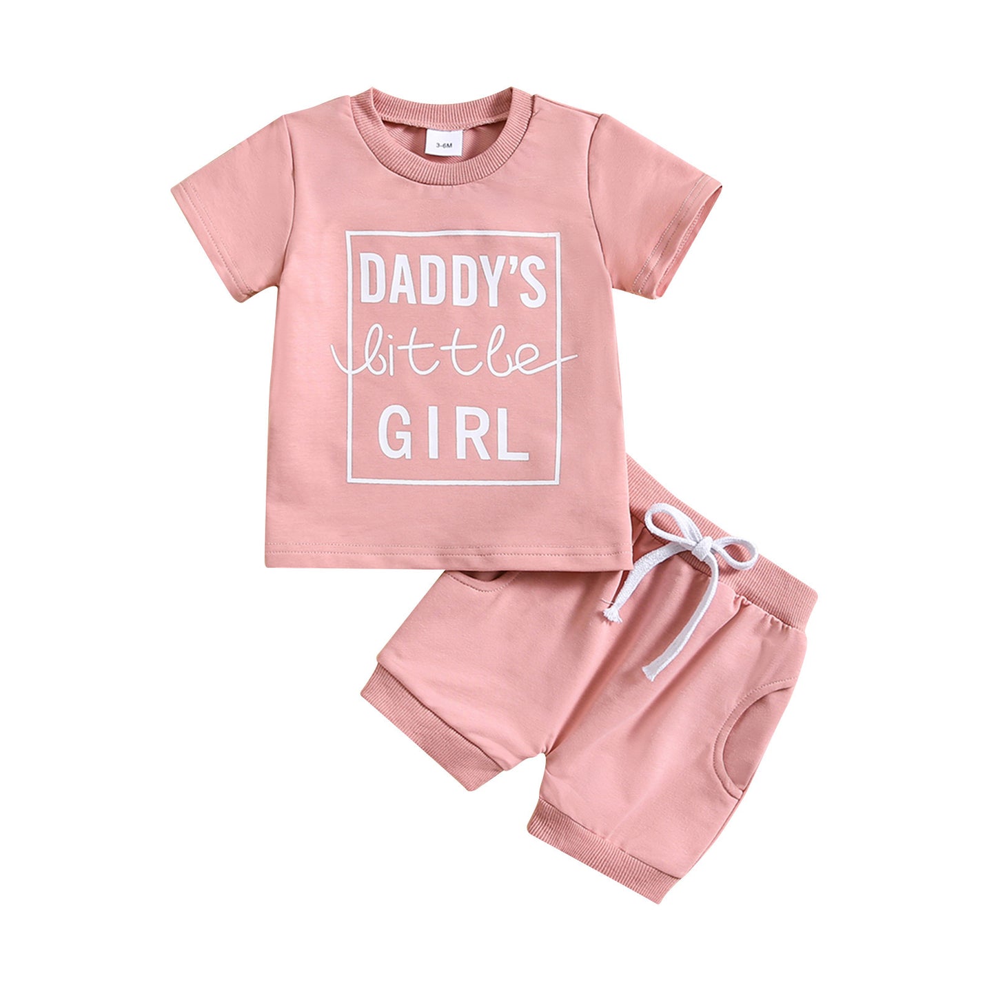 Boys And Girls Letter Printing T-shirt Shorts Set