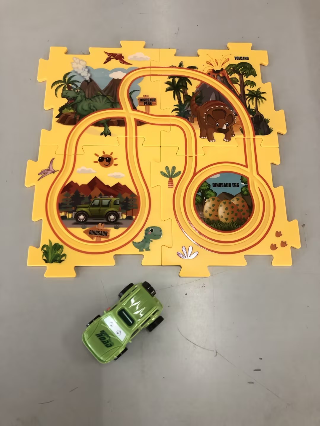 Children Puzzle Electric Car Automatic Rail City Scene Construction Education Toy Gift