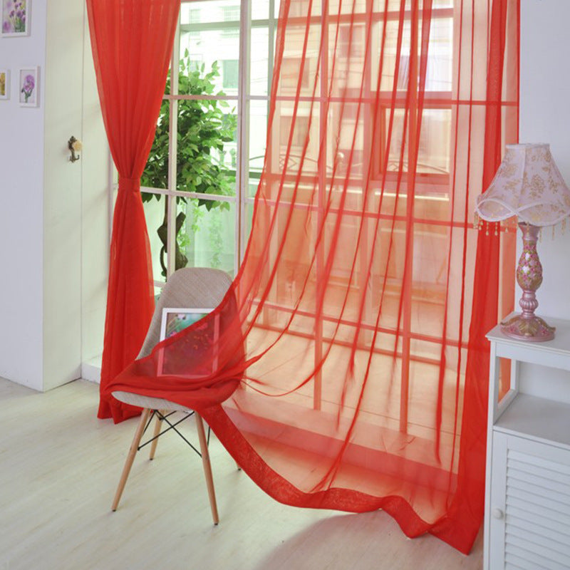 Mesh Curtains Transparent Color Ready-made Curtain