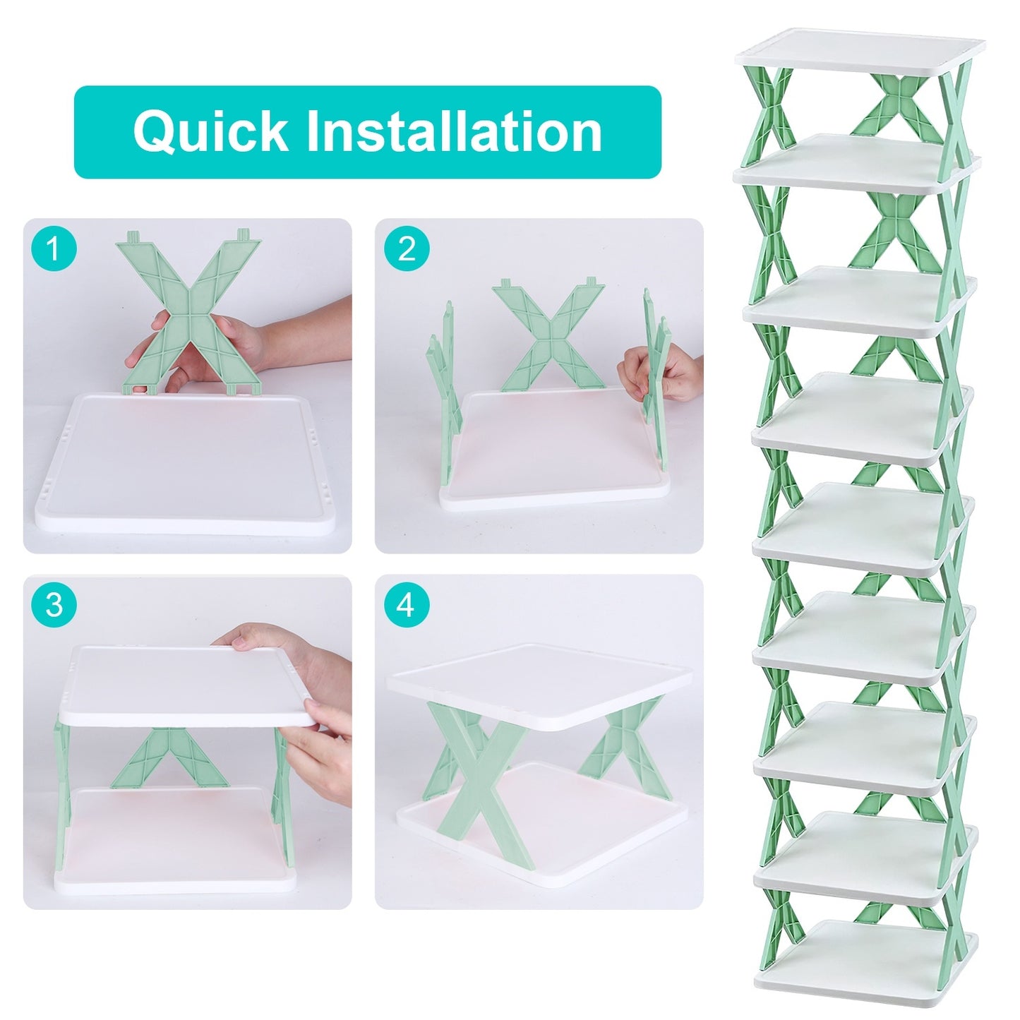 Shoe Rack Plastic Vertical Shoe Organizer
