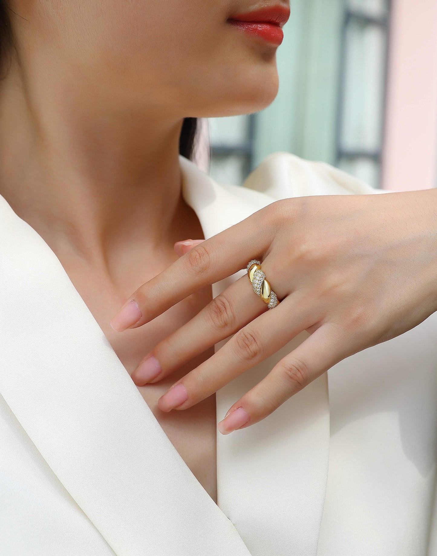 Sterling Silver And Gold-plated Diamond