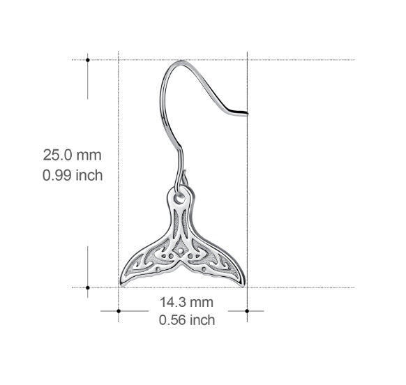 Cute Whale Tail Sterling Silver