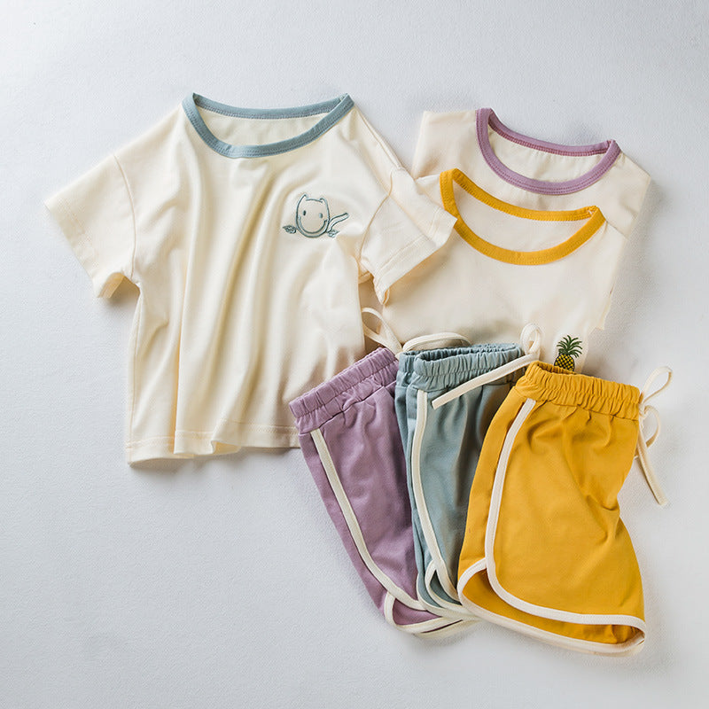 Girls' Embroidery Short Sleeved