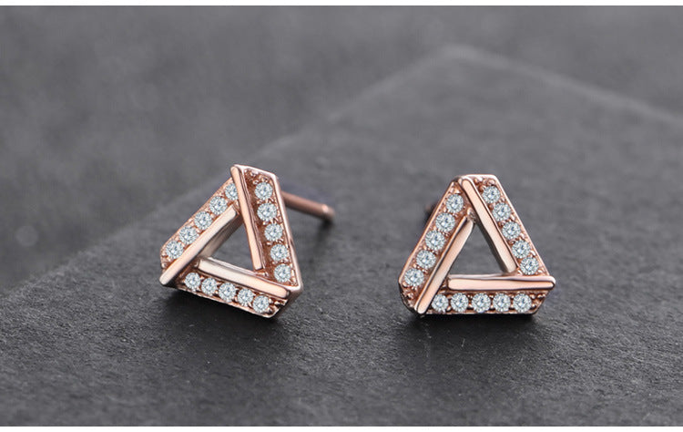 Diamond Triangle Earrings